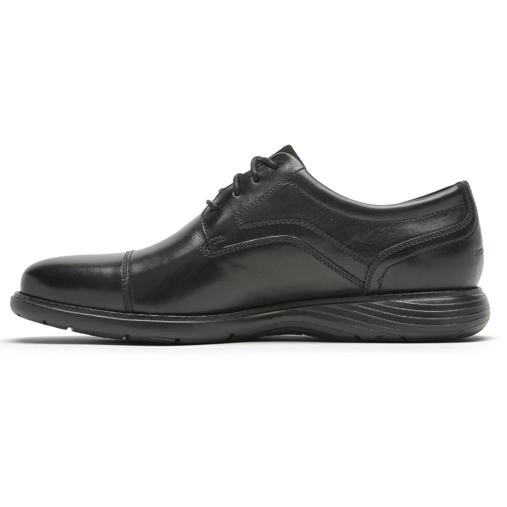 Rockport Oxfords For Mens Black - Garett Cap Toe - WB9471586